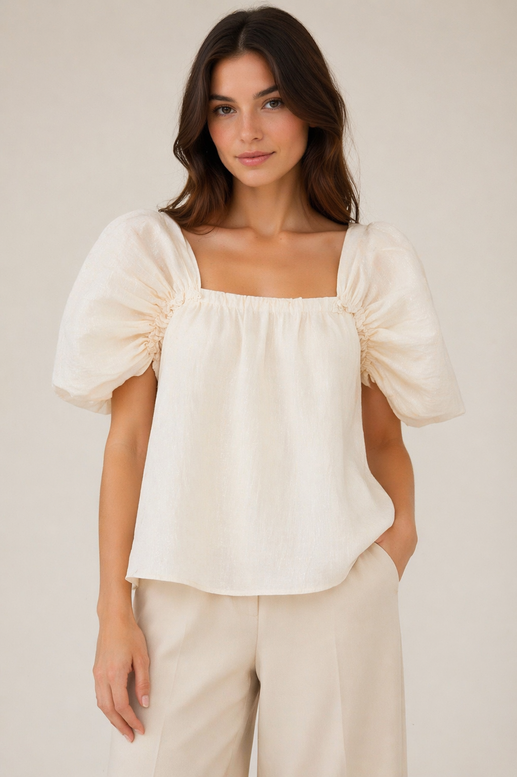 Off-Shoulder Puff Sleeve Top