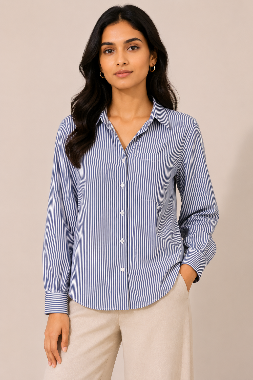 Classic Blue Stripe Formal Shirt