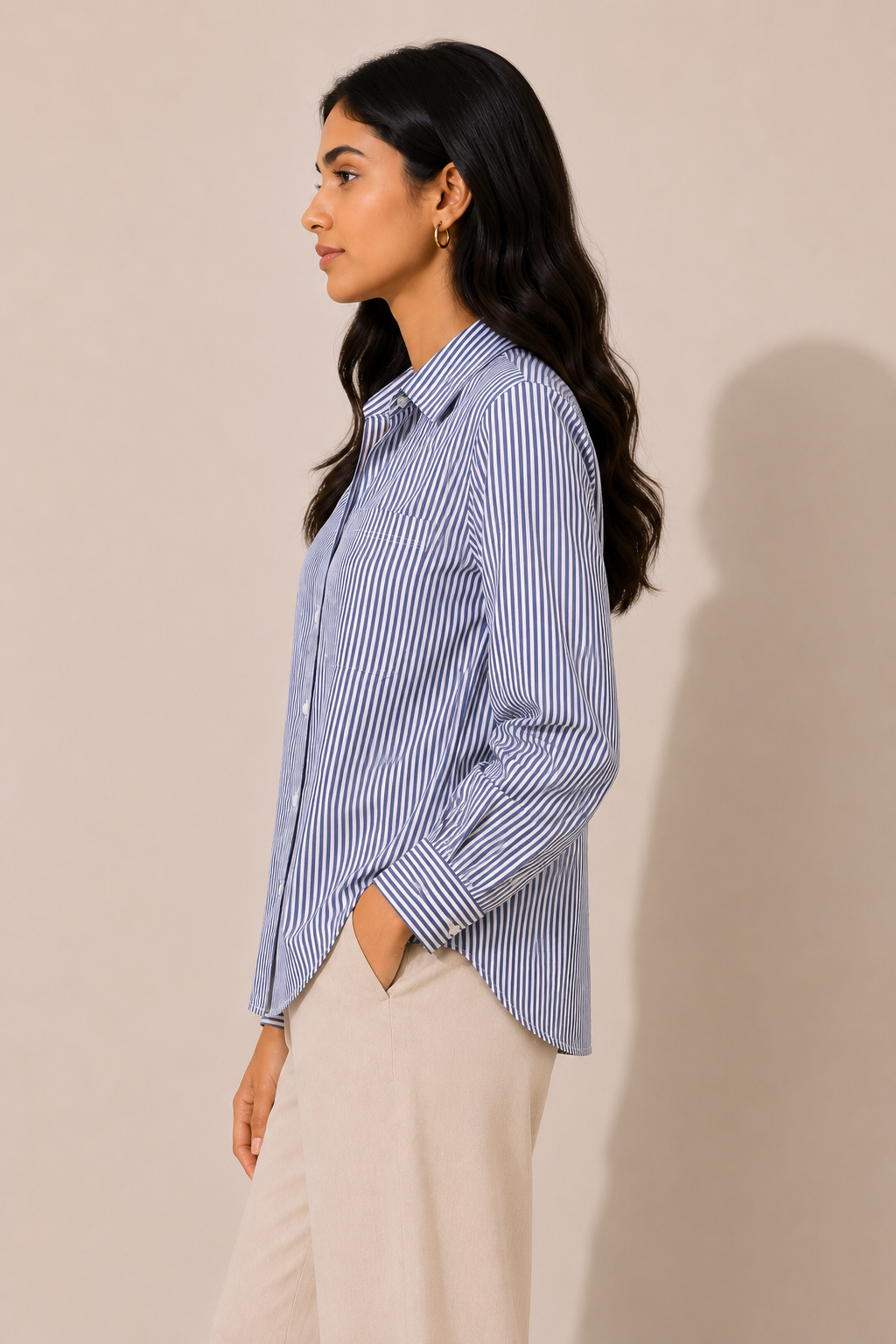 Classic Blue Stripe Formal Shirt