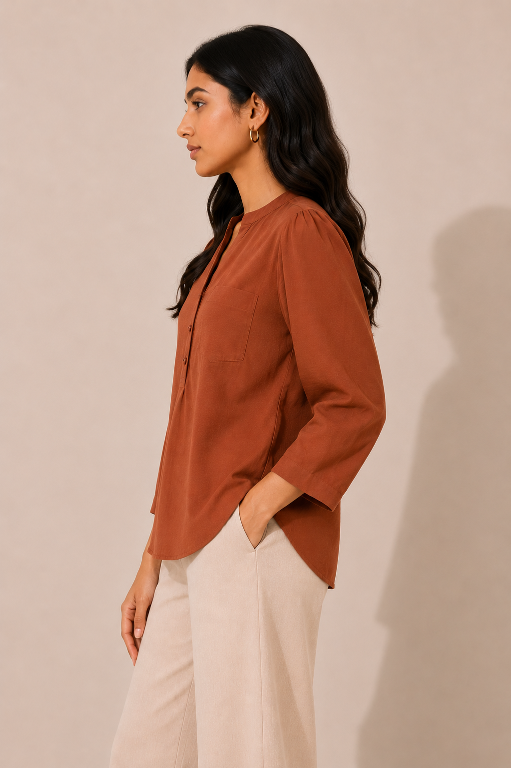 Rustic Cinnamon Minimal Everyday Top