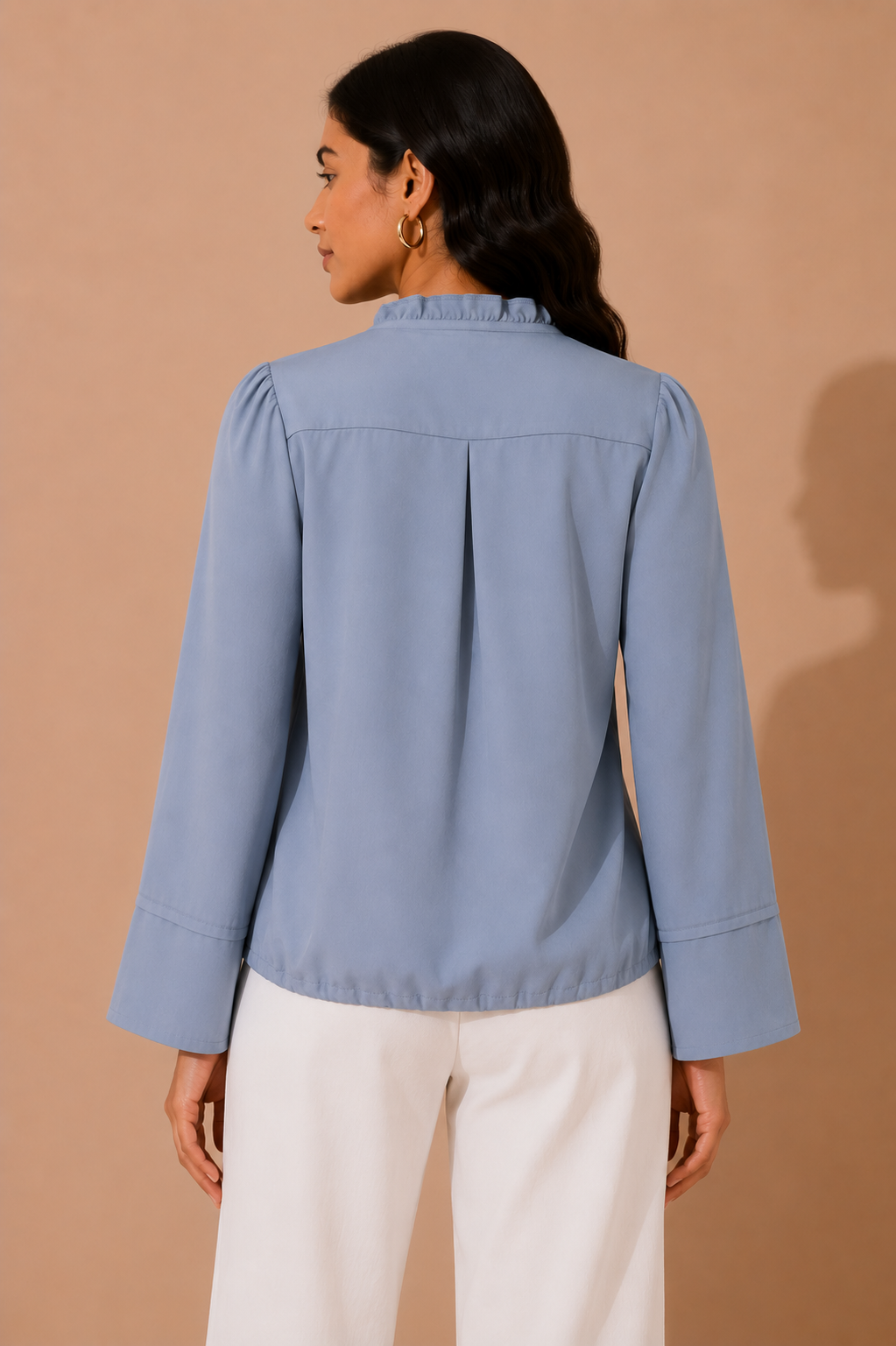 Powder Blue Minimal Blouse