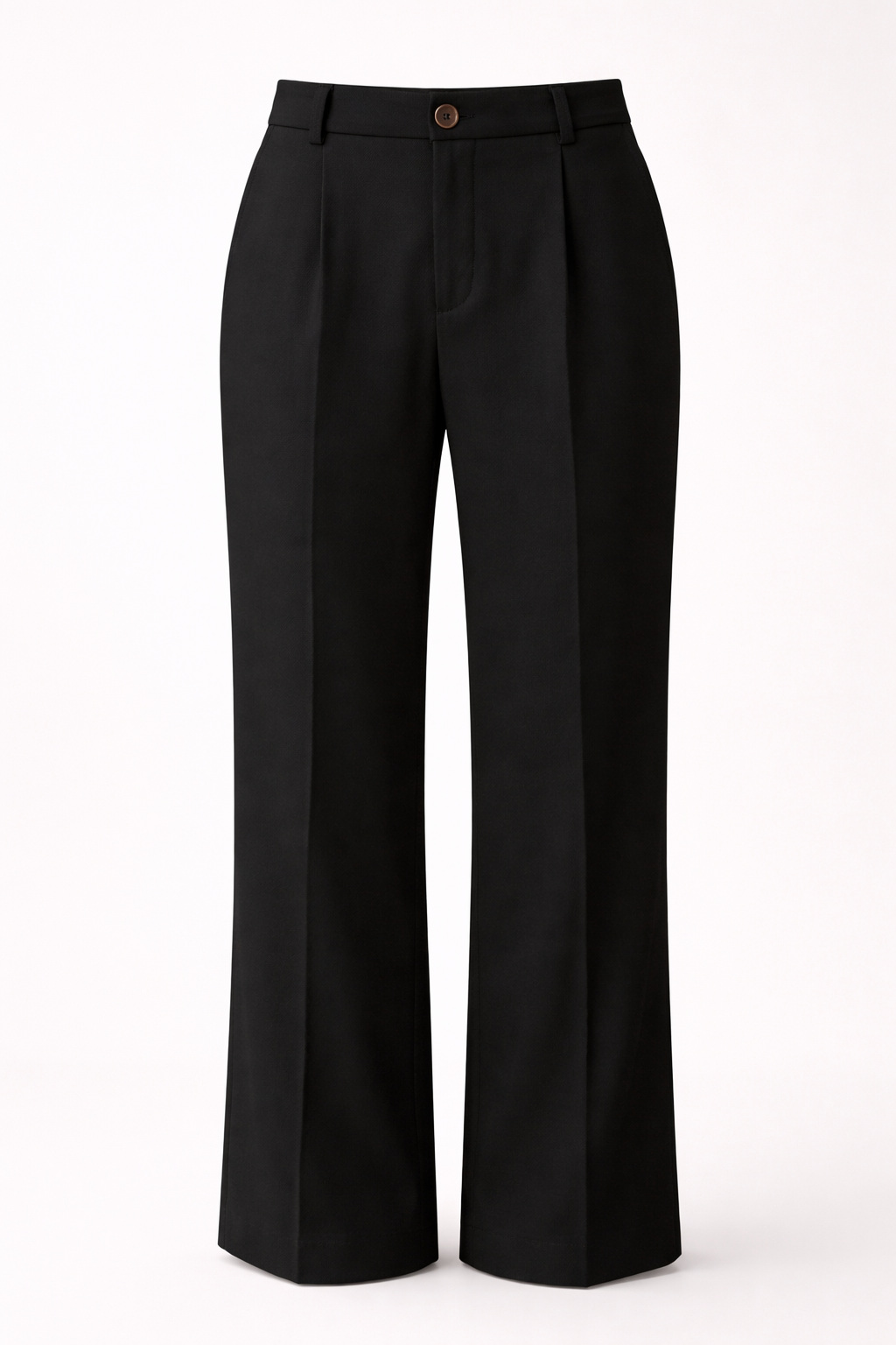 Classic Black High-Waist Wide-Leg Trousers
