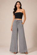 Charcoal Stripe Palazzo Pants